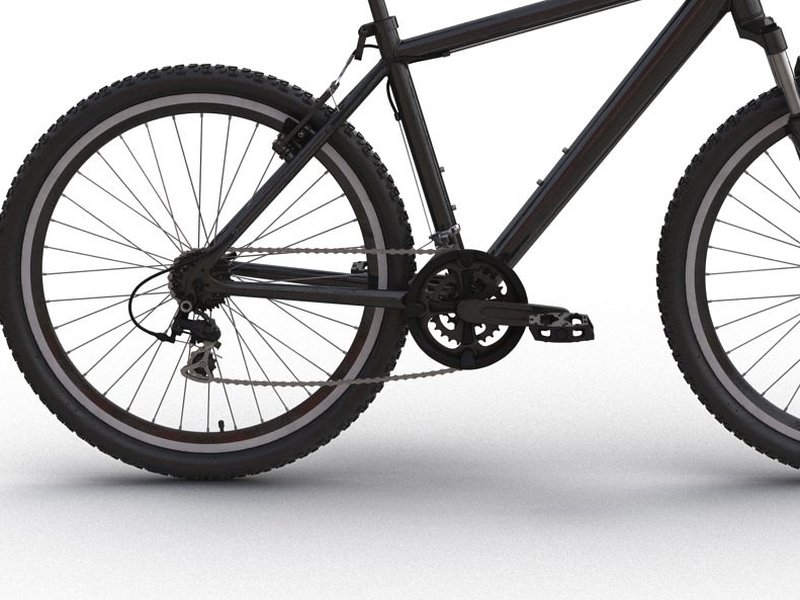 Bike cut off, not fully in the frame, at an angle